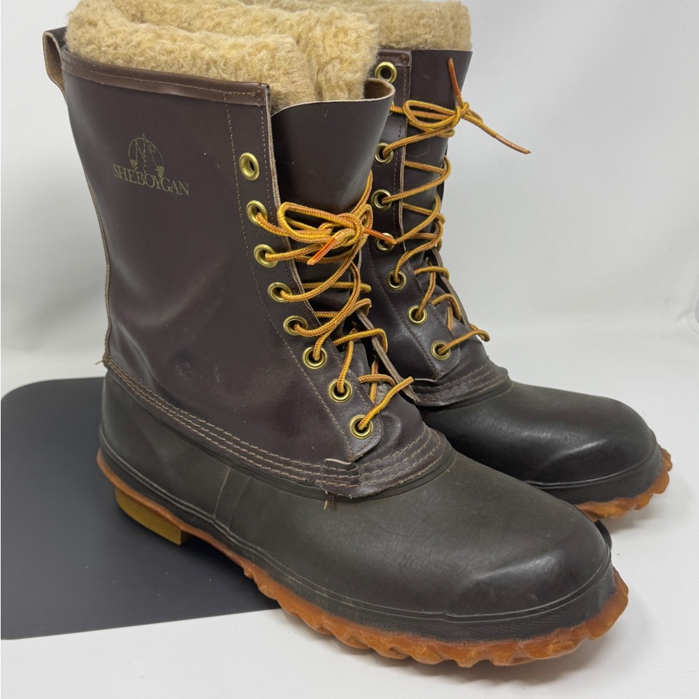 Schnees Sheboygan
Wool Lined Insert Winter Hunting Duck Boots Made In USA sz 11